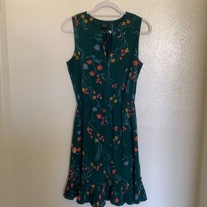 Green Floral and Taylor Dress